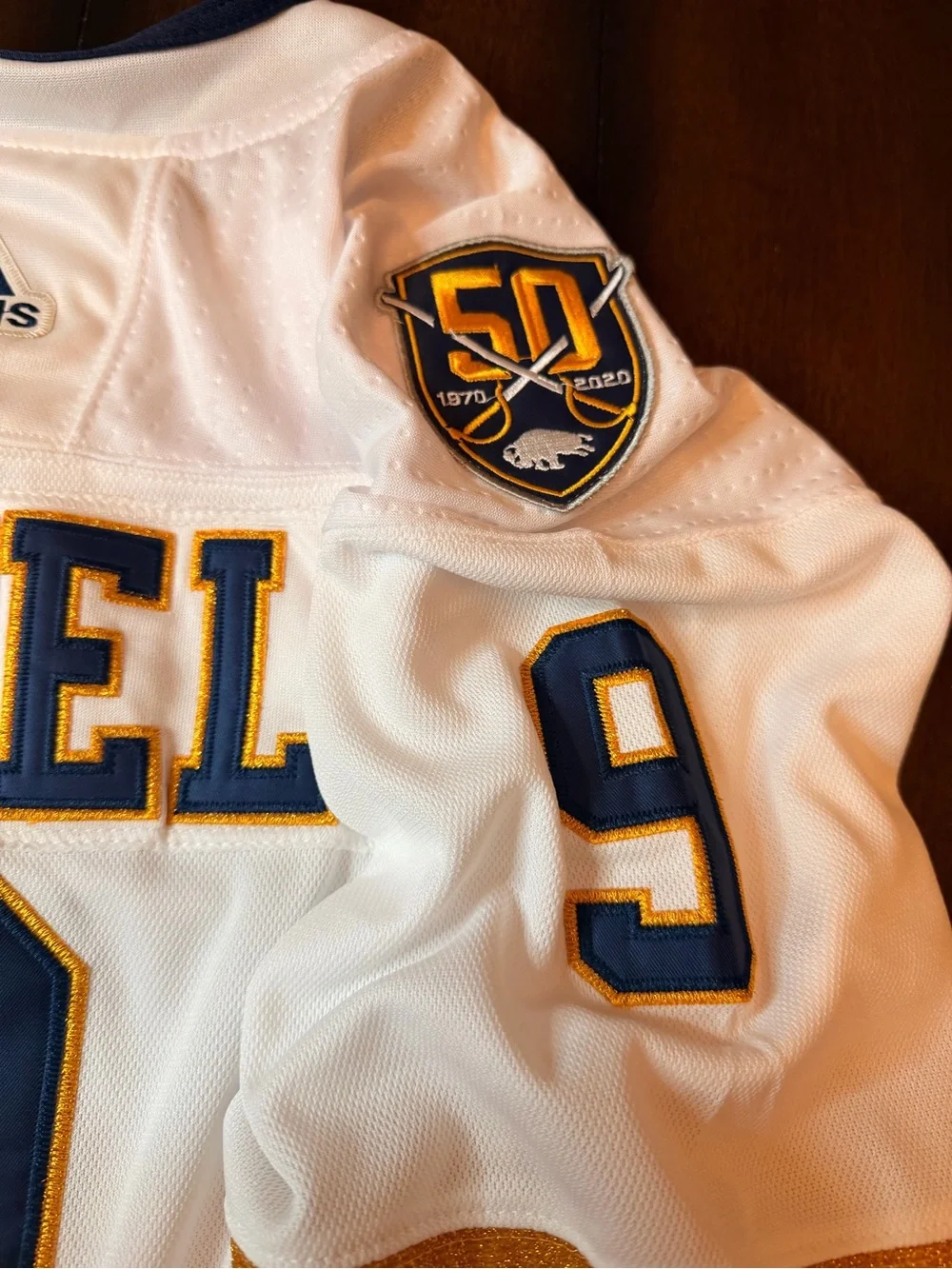 New w/tags Authentic Buffalo Sabres 50th anniversary jack eichel jersey Sewn